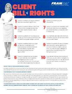 FranNet's Client Bill of Rights