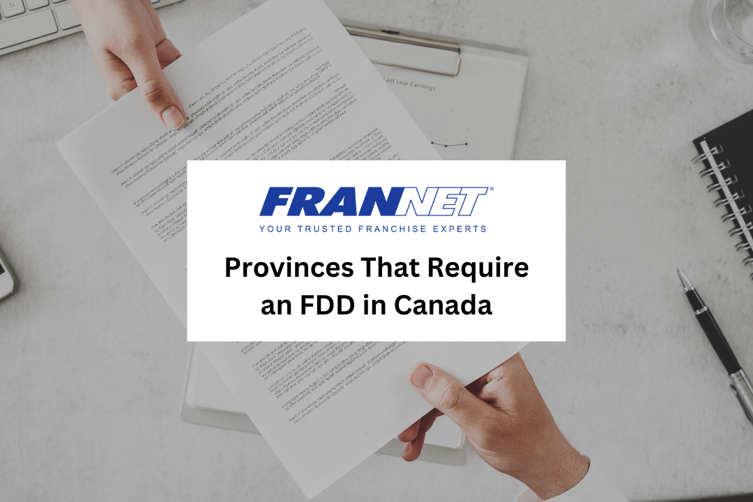 Canadian provinces that require an FDD