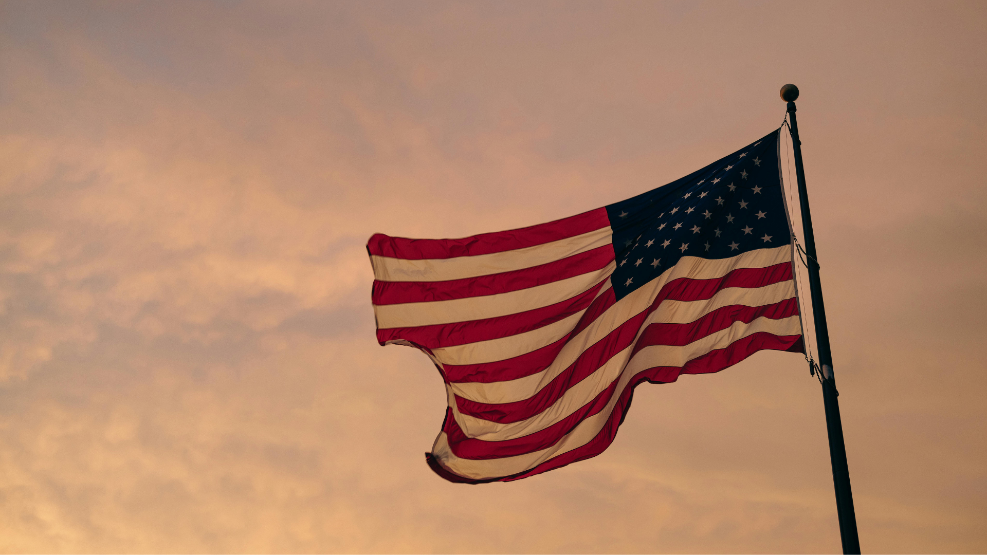 American flag with sky as background - low cost franchise opportunities for veterans